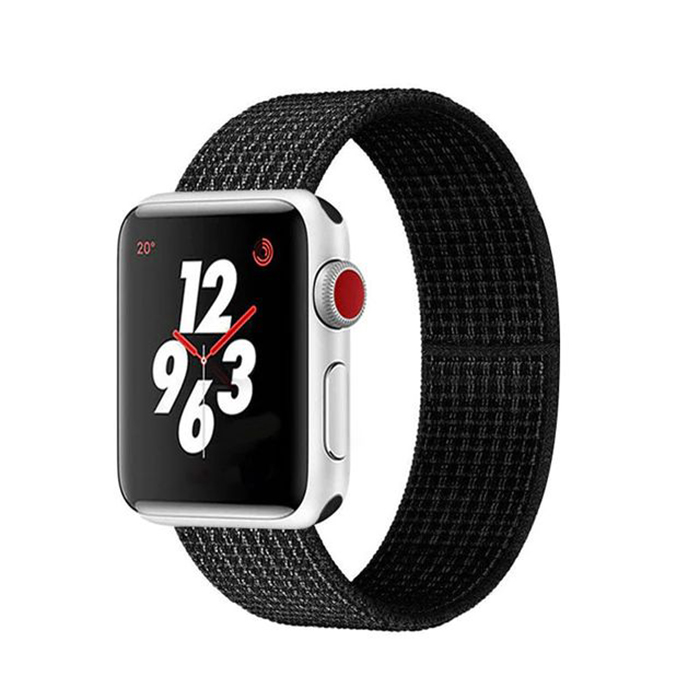 

Сменный ремешок Nuobi Nylon для Apple Watch (Черный/белый 38/40 mm)