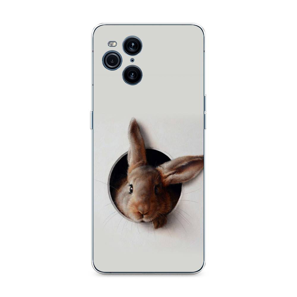 

Чехол для Oppo Find X3 Pro "Любопытный кролик", Серый;коричневый, 255750-1