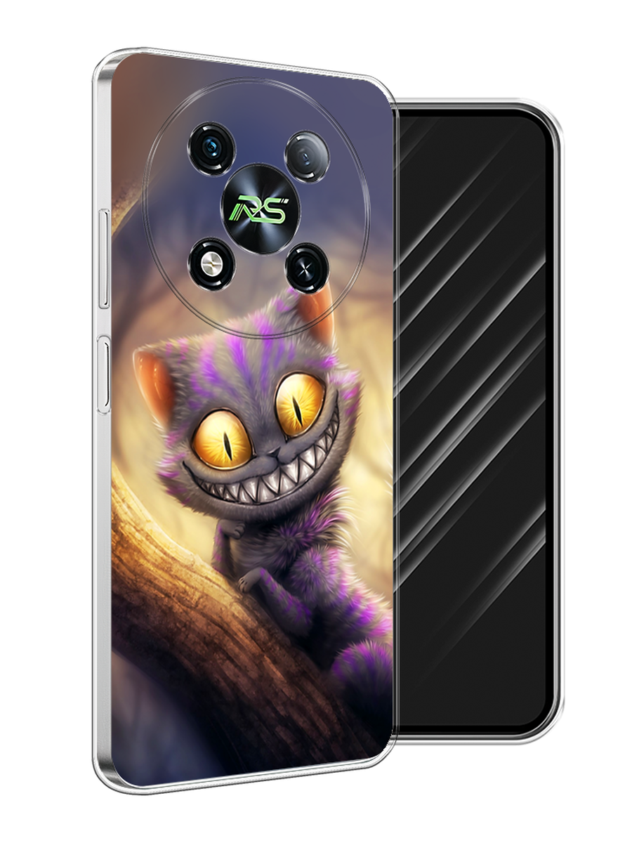 

Чехол Awog на Itel RS4 "Cheshire Cat", Фиолетовый;желтый, 3202150-1
