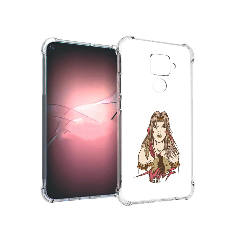 

Чехол MyPads Tocco для Huawei Nova 5i Pro девушка волк, Прозрачный, Tocco