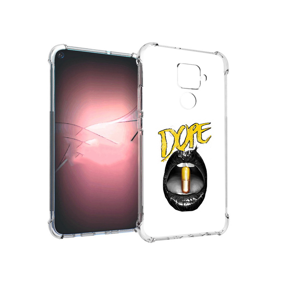 

Чехол MyPads Tocco для Huawei Nova 5i Pro губы, Прозрачный, Tocco