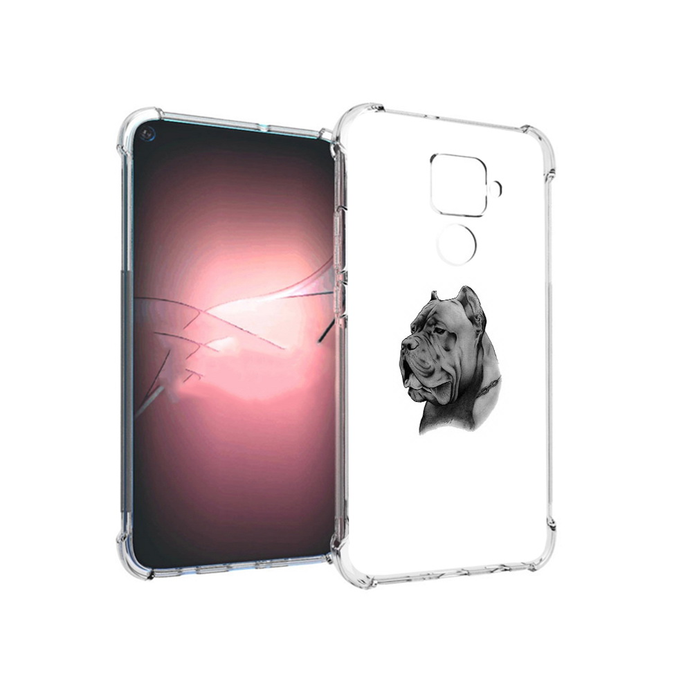 

Чехол MyPads Tocco для Huawei Nova 5i Pro грозный бульдог, Прозрачный, Tocco
