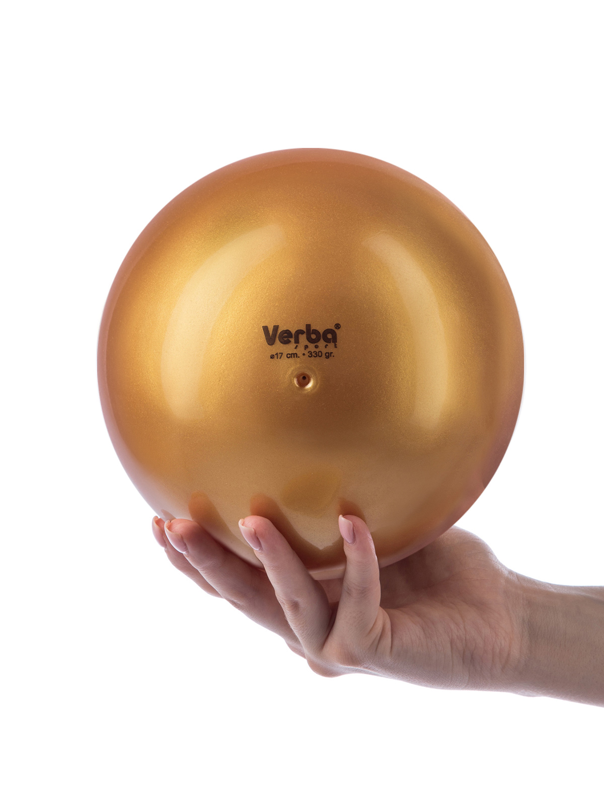 Мяч для художественной гимнастики Verba Sport металлик золото 17 см