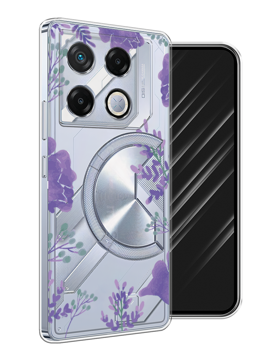 

Чехол Awog на Infinix GT 20 Pro "Сиреневая цветочная рамка", Прозрачный;фиолетовый, 3106250-1