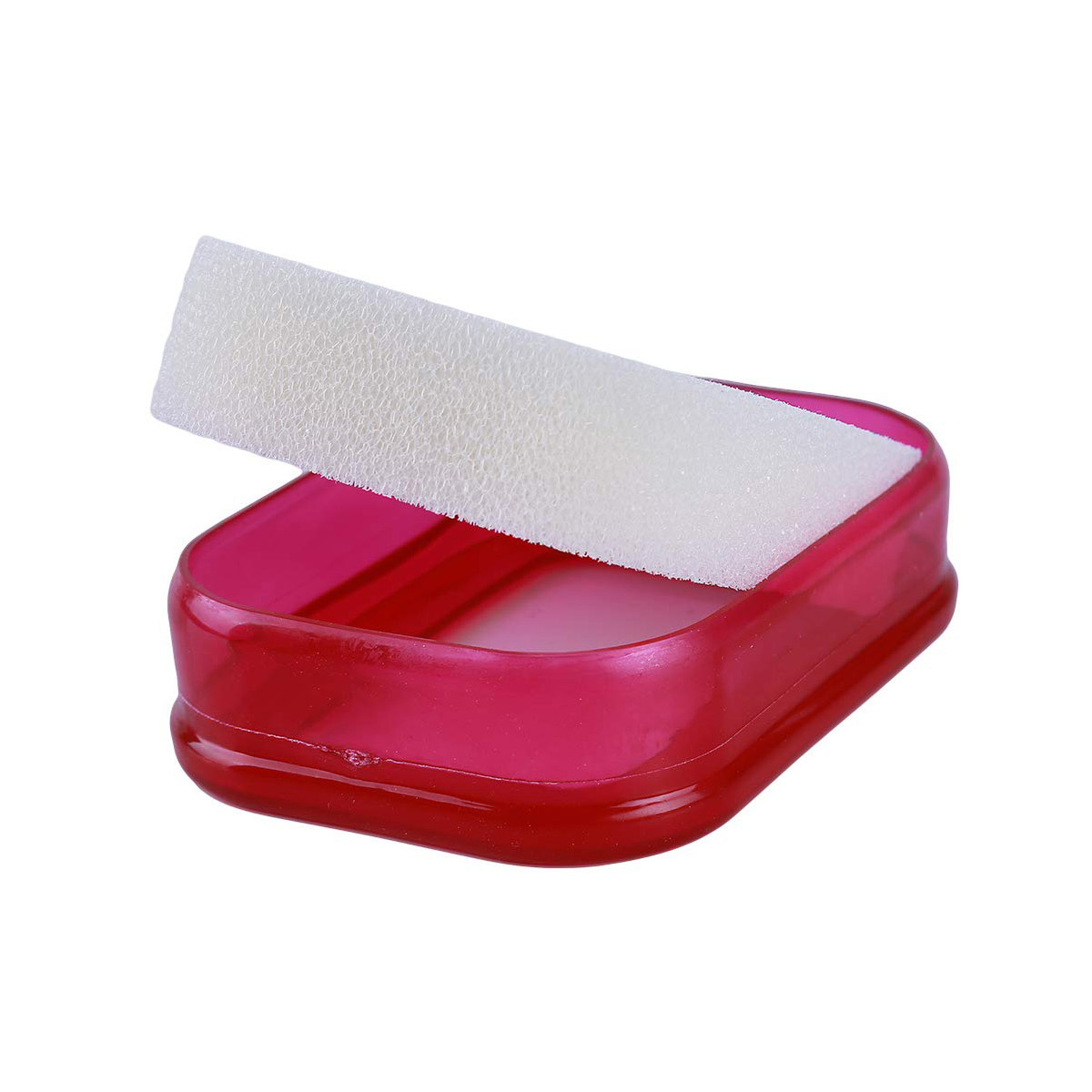Мультифункциональная губка мыльница в силиконовой коробке, красный, BH-ASH-01