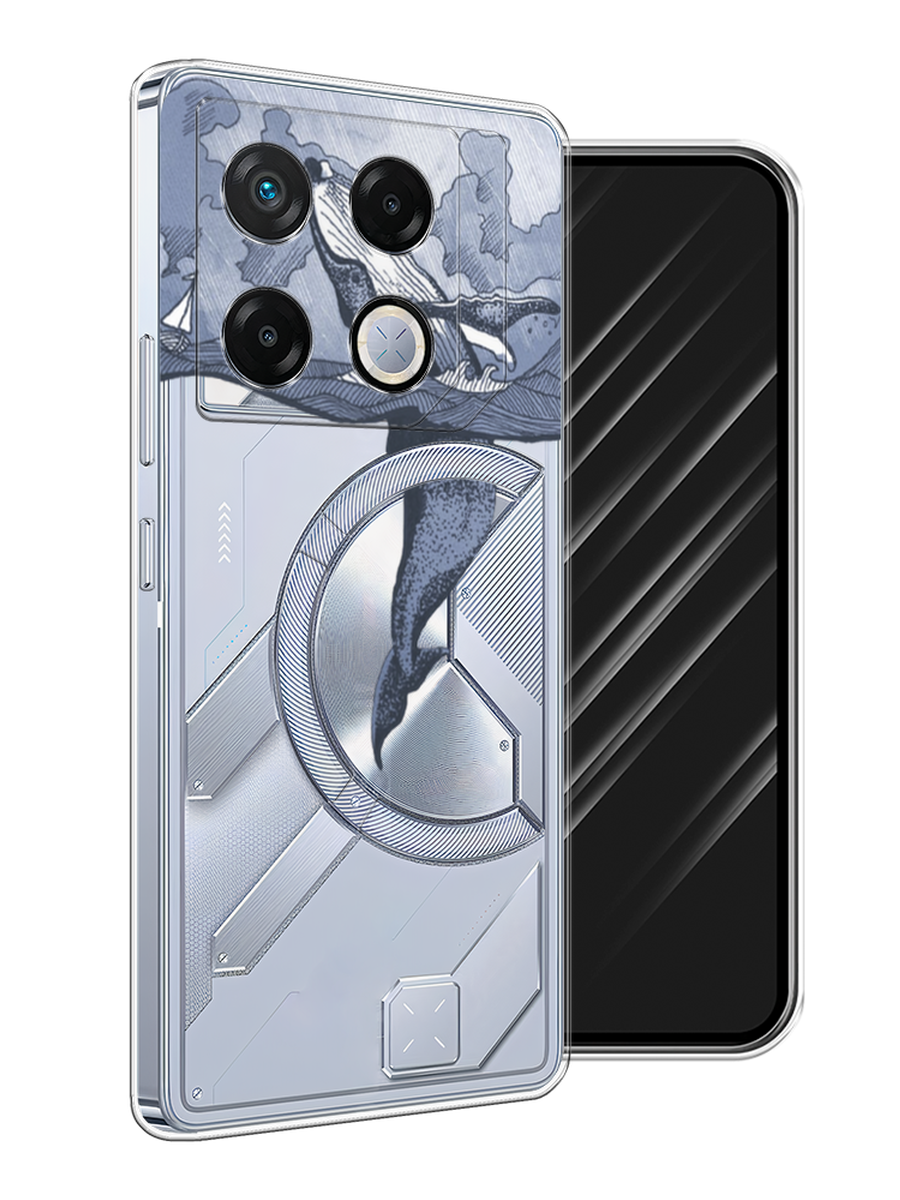 

Чехол Awog на Infinix GT 20 Pro "Два измерения", Голубой;черный;прозрачный, 3106250-1