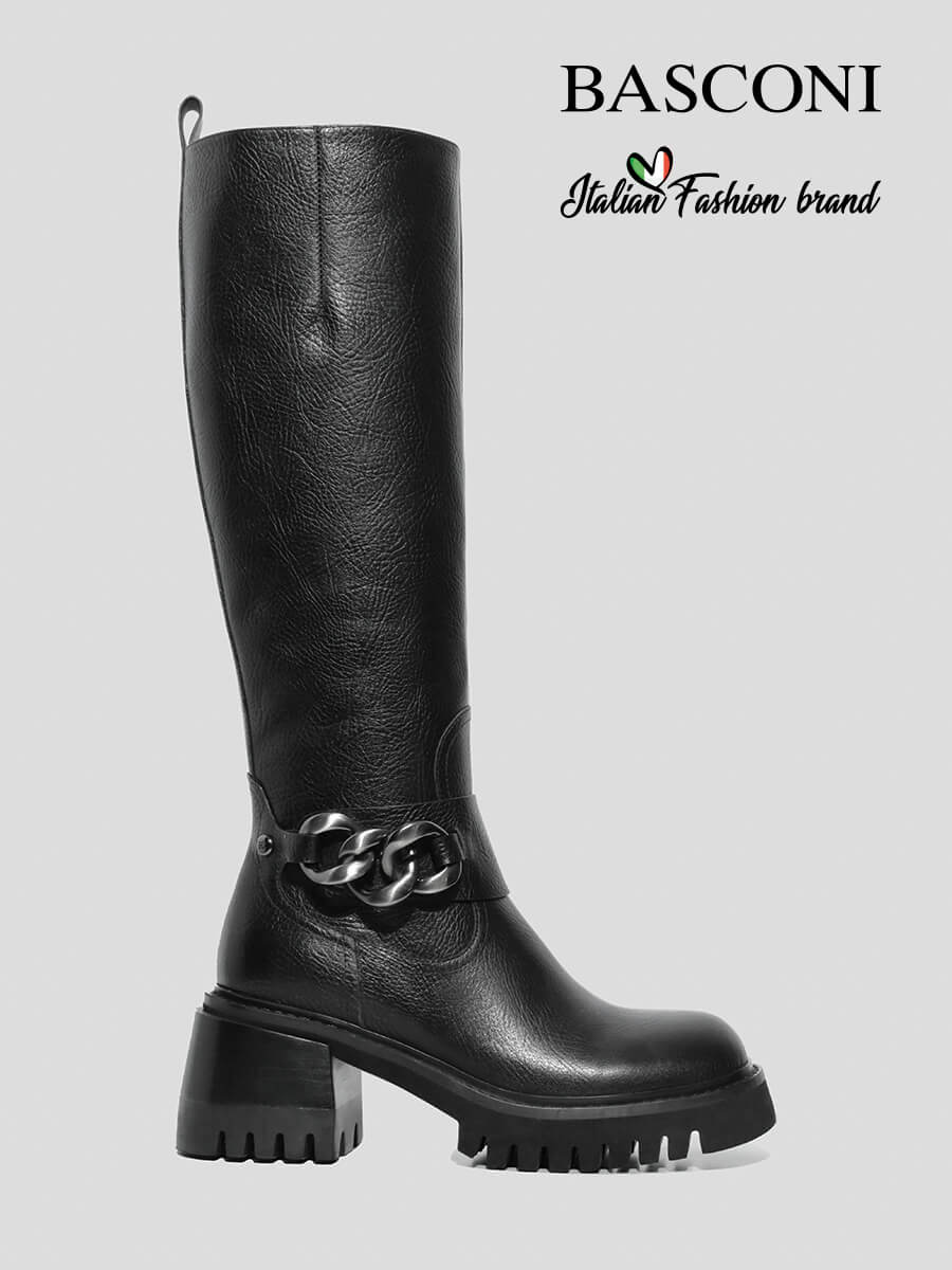 

Сапоги женские BASCONI 201199B-B черные 40 RU, Черный, 201199B-B