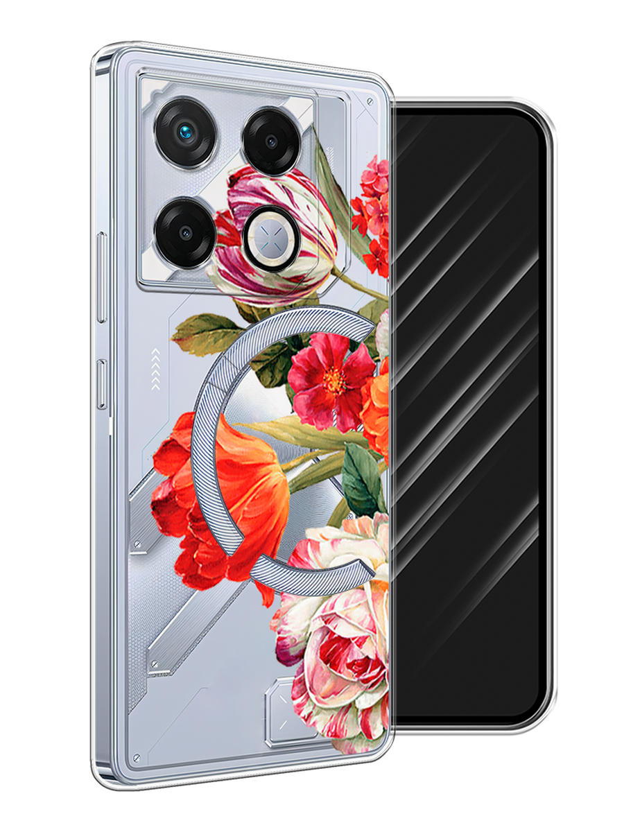 

Чехол Awog на Infinix GT 20 Pro "Весенний букет", Красный;розовый;зеленый, 3106250-1