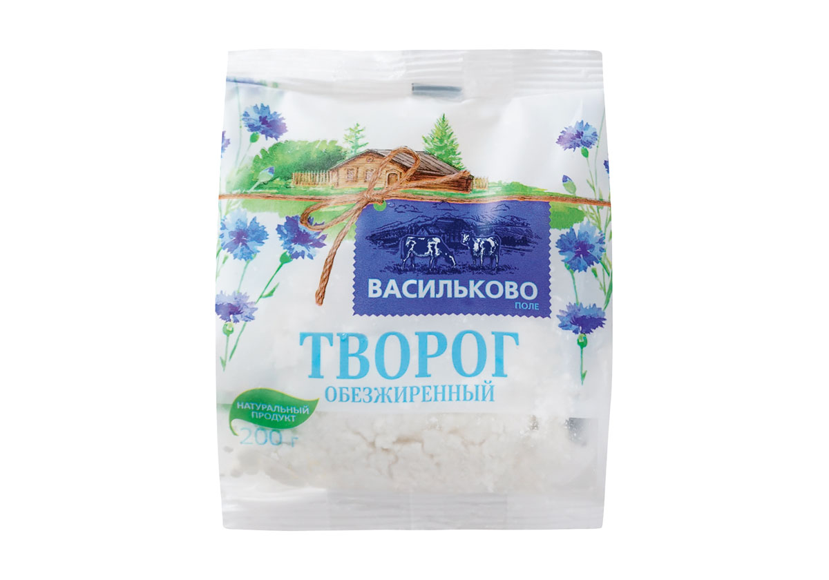 

Творог рассыпчатый Васильково поле обезжиренный натуральный 1,8% 200 г