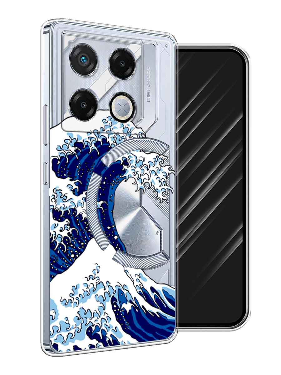 

Чехол Awog на Infinix GT 20 Pro "Волна в Канагаве", Синий;белый, 3106250-1