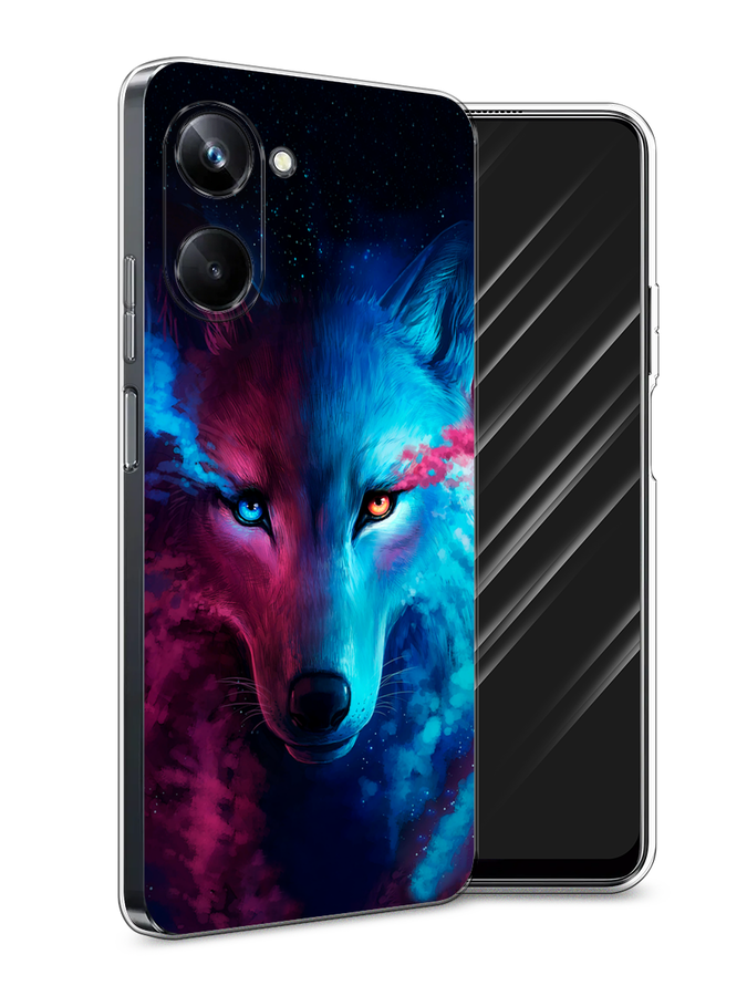

Чехол Awog на Realme 10 Pro "Волшебный волк", Голубой;розовый, 2512550-1