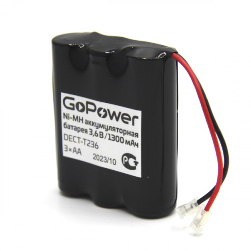 фото Аккумулятор для радиотелефонов gopower t236 pc1 ni-mh 1300mah