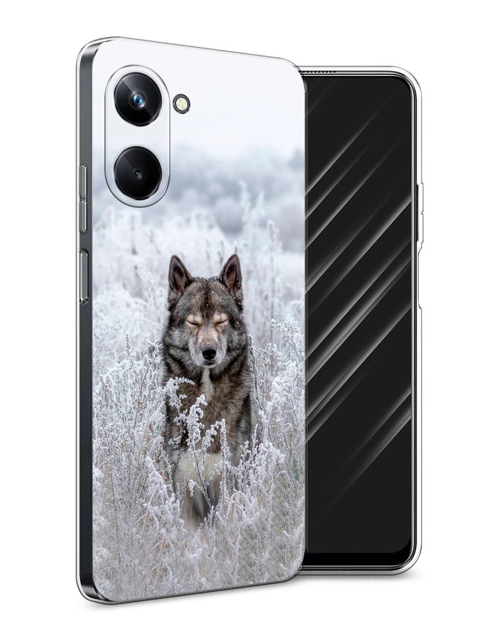 

Чехол Awog на Realme 10 Pro "Волк в поле", Белый;черный, 2512550-1