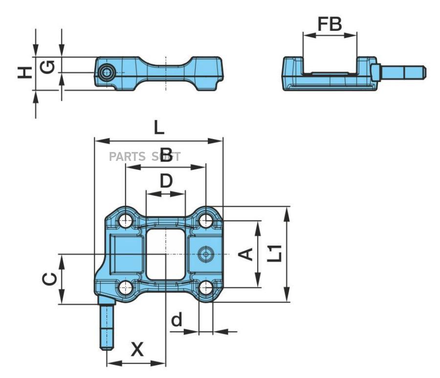 Кронштейн крепления амортизатора (м)правый F120BPW BPW 0503221700