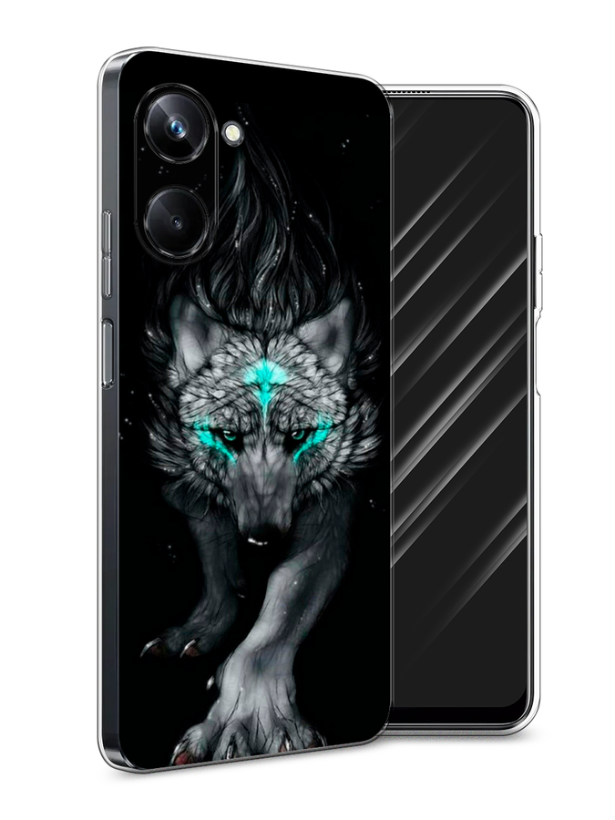 

Чехол Awog на Realme 10 Pro "Волшебный волк", Черный;серый, 2512550-2