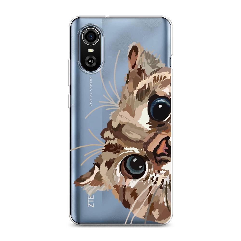 

Чехол на ZTE Blade A31 Plus "Любопытный кот", Коричневый;синий;черный, 135750-1