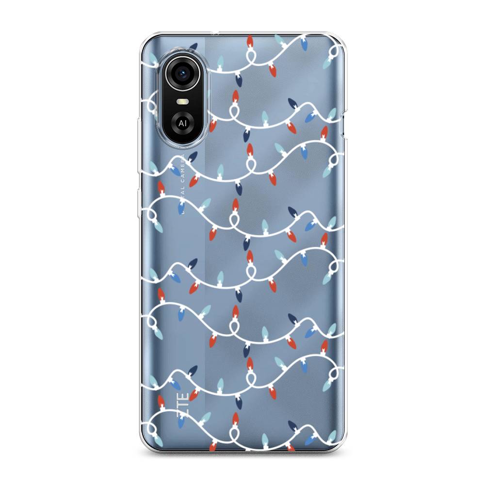 

Чехол на ZTE Blade A31 Plus "Разноцветная гирлянда", Белый;красный;синий, 135750-5
