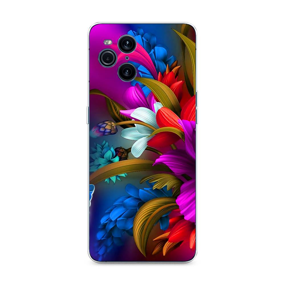 

Чехол для Oppo Find X3 Pro "Фантастические цветы", Фиолетовый;красный;синий, 255750-2