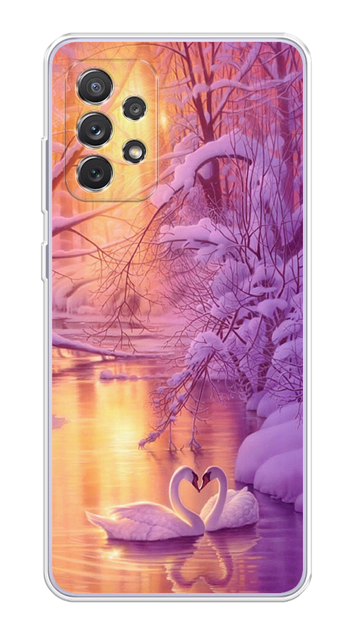 

Чехол на Samsung Galaxy A73 "Зима 1", Фиолетовый;желтый, 2104650-2