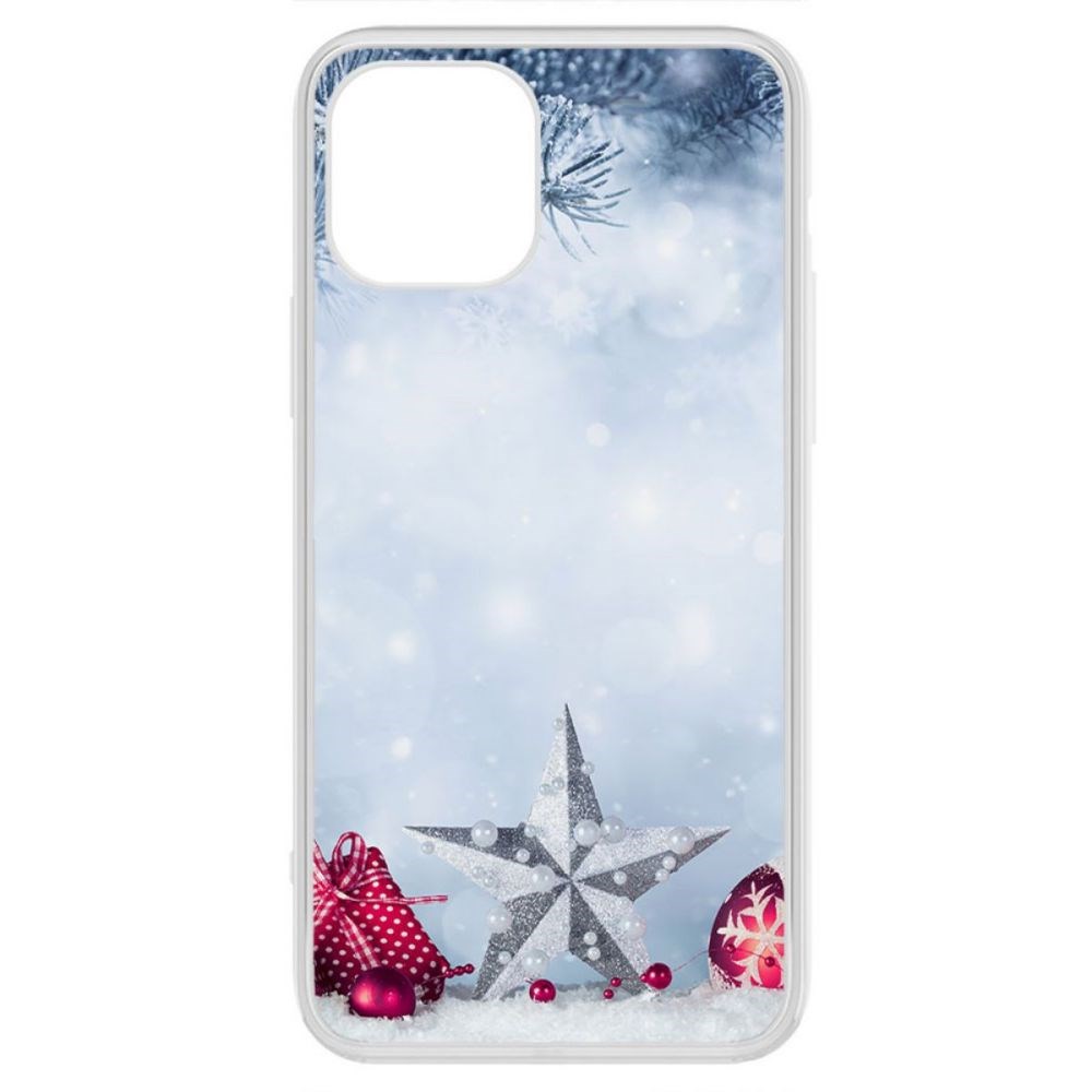 фото Чехол-накладка krutoff clear case новогодняя звезда для iphone 12 pro max