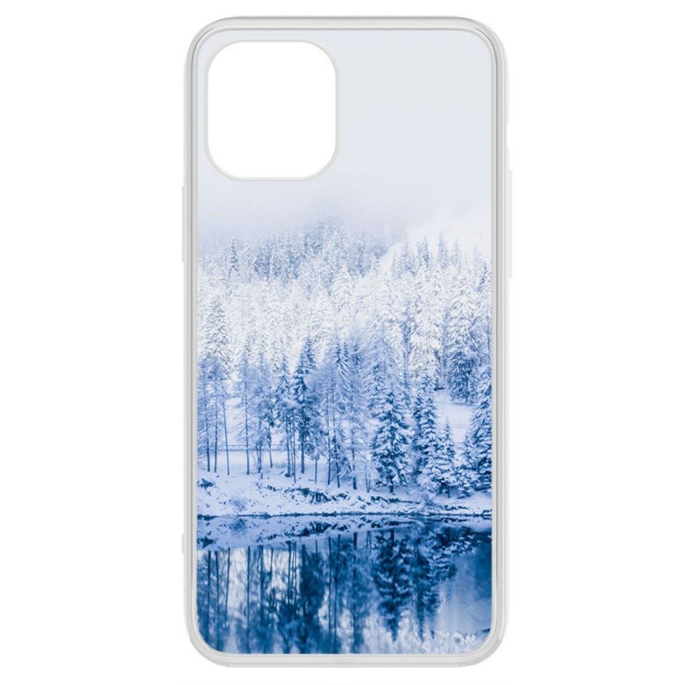 фото Чехол-накладка krutoff clear case зимняя река для iphone 12 pro max