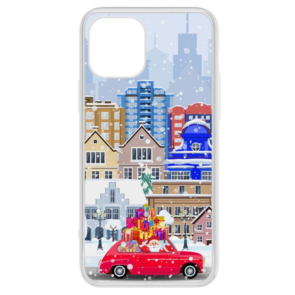 фото Чехол-накладка krutoff clear case везем подарки для iphone 12 pro max