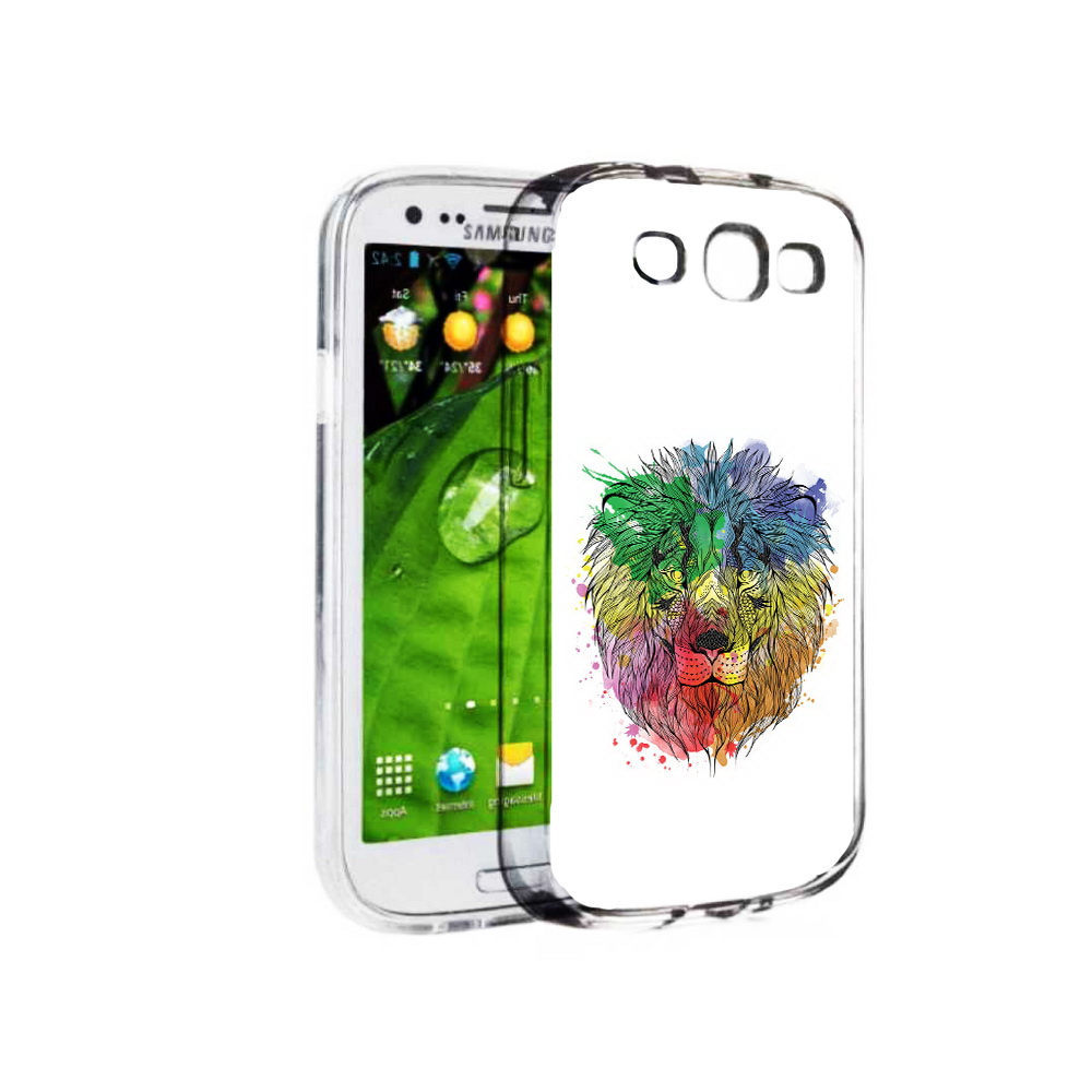 

Чехол MyPads Tocco для Samsung Galaxy S3 разноцветный гордый лев (PT123108.507.573), Прозрачный, Tocco