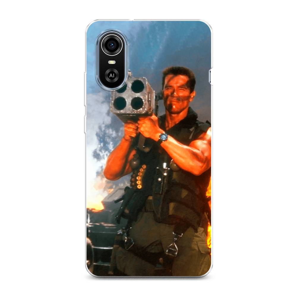 

Чехол на ZTE Blade A31 Plus "Арнольд Шварцнеггер с базукой", Голубой;коричневый, 135750-6