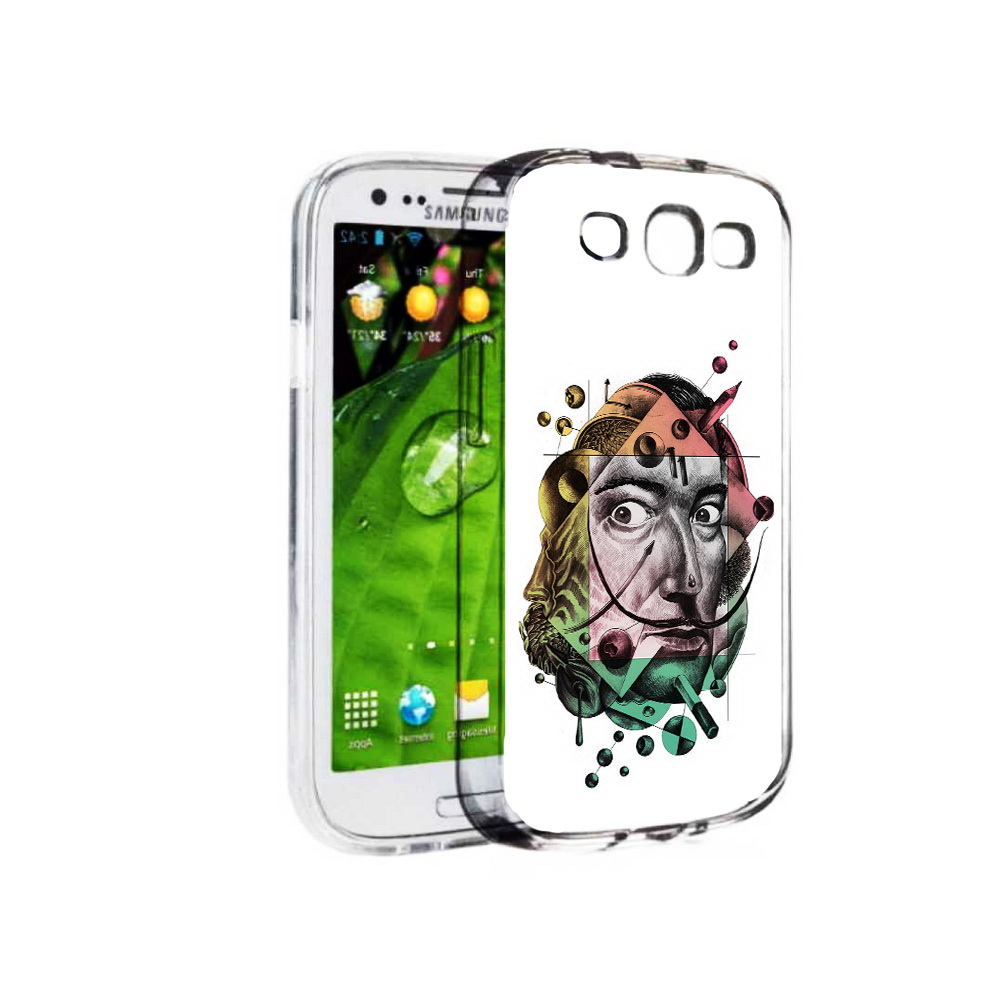 

Чехол MyPads Tocco для Samsung Galaxy S3 разноцветное лицо абстракция (PT123108.507.570), Прозрачный, Tocco