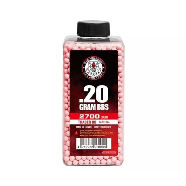 Шары трассерные G&G Tracer 0,20 г, 2700 штук (красные, бутылка) G-07-266