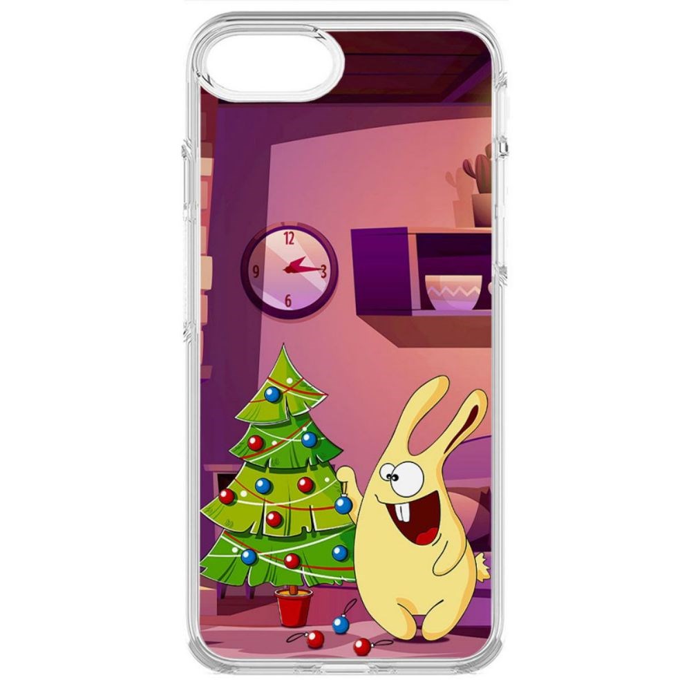 

Чехол-накладка Krutoff Clear Case Кролик для iPhone 6, Прозрачный