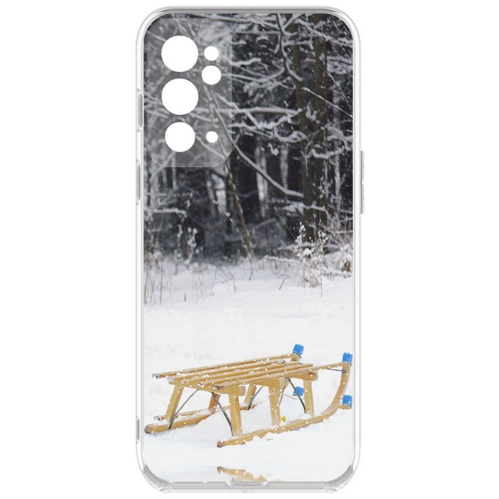 фото Чехол-накладка krutoff clear case санки для oneplus 9rt