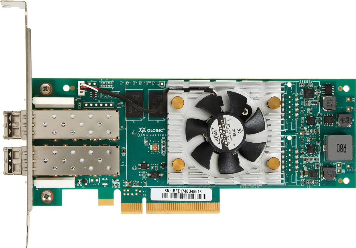 

Qlogic QLE2672 16Gb Dual Port FC HBA, x8 PCIe, SR LC multi-mode optic, 1 year