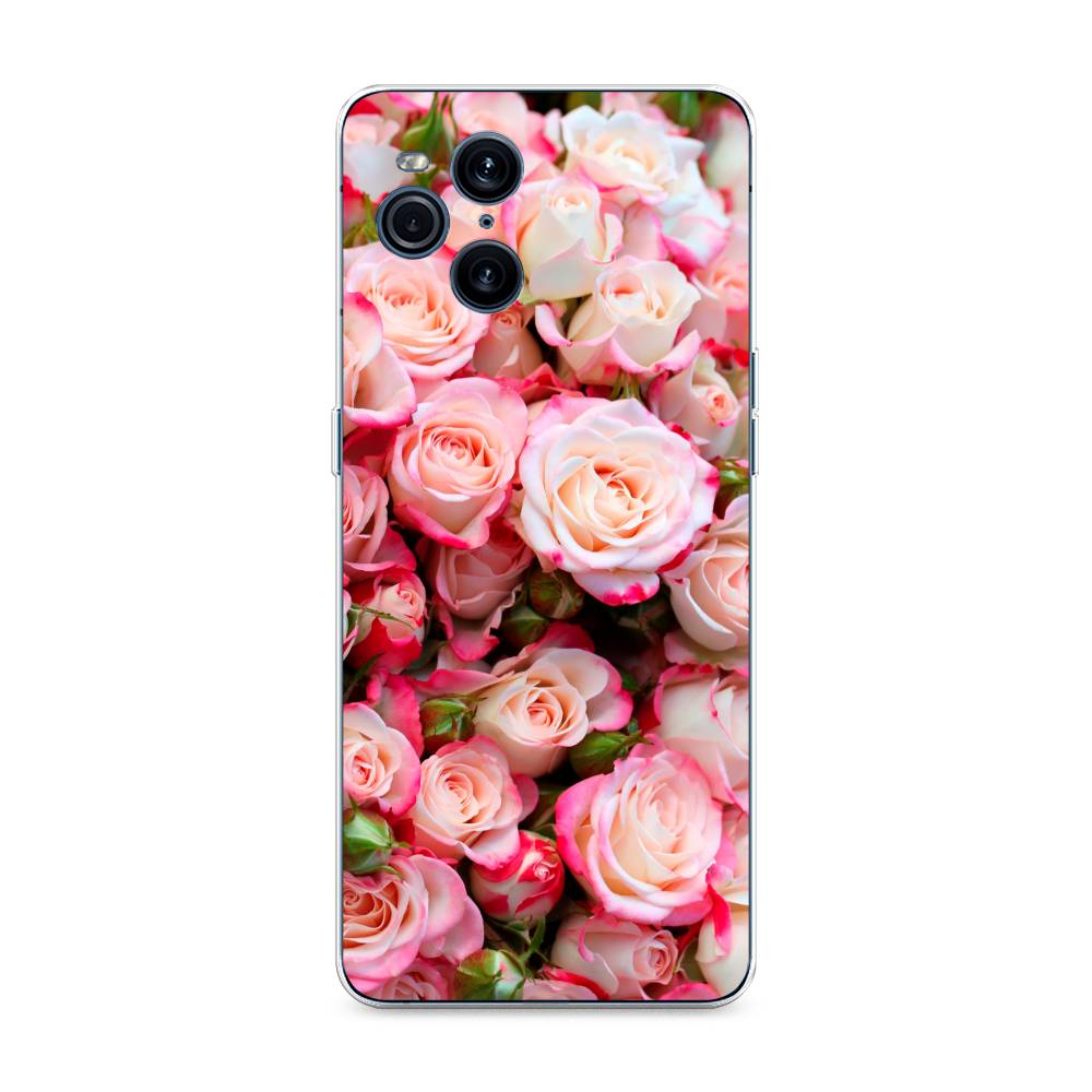 

Чехол для Oppo Find X3 Pro "Много роз", Розовый, 255750-2