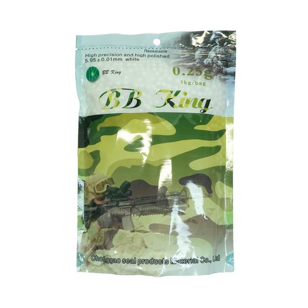 

Шары для страйкбола BB King 0,25 г, 4000 штук 1 кг, белые, Белый