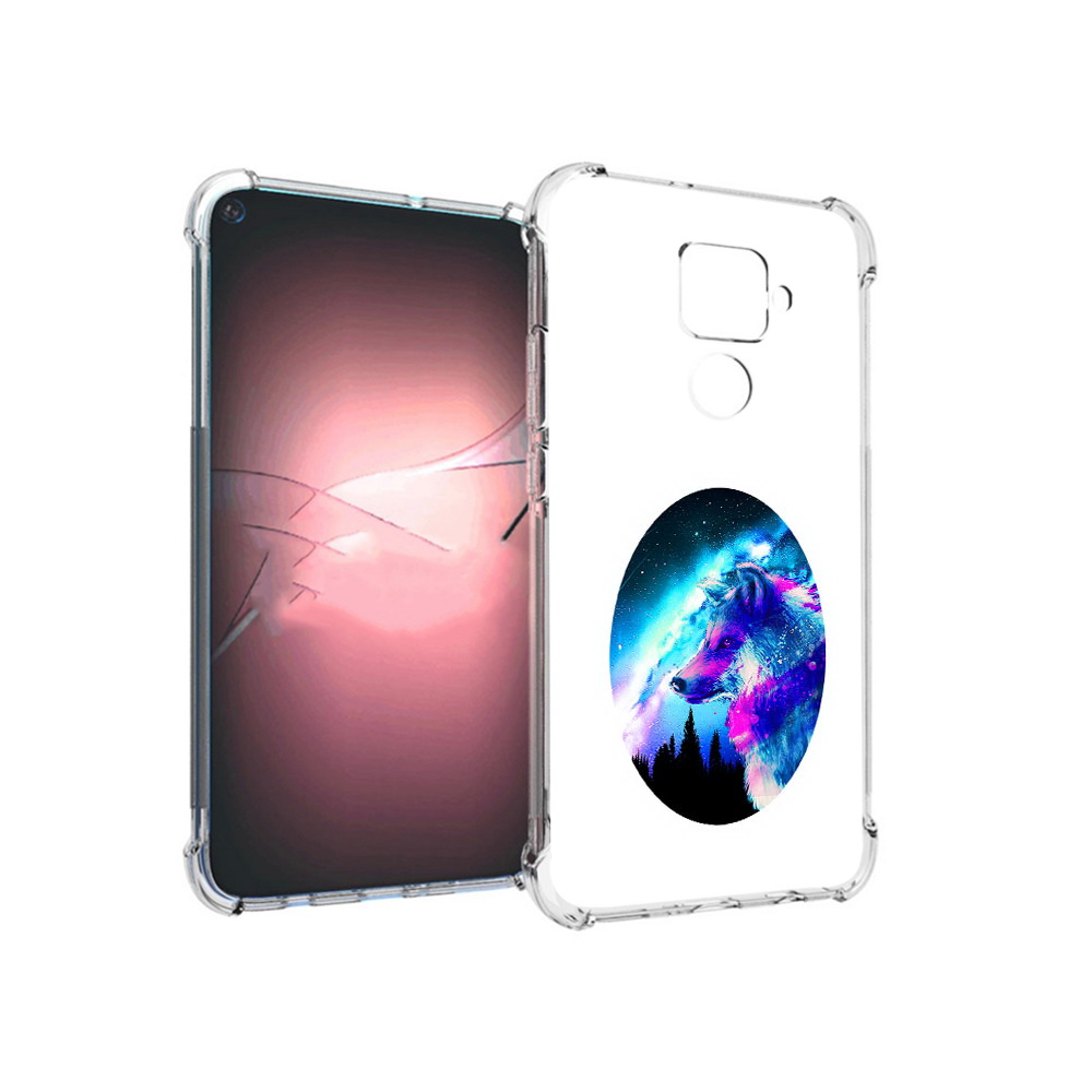 

Чехол MyPads Tocco для Huawei Nova 5i Pro голубой волк, Прозрачный, Tocco
