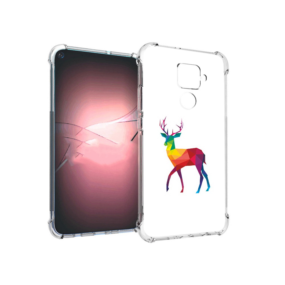

Чехол MyPads Tocco для Huawei Nova 5i Pro геометрический олень, Прозрачный, Tocco