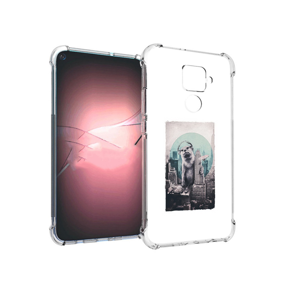 

Чехол MyPads Tocco для Huawei Nova 5i Pro выдра в городе, Прозрачный, Tocco