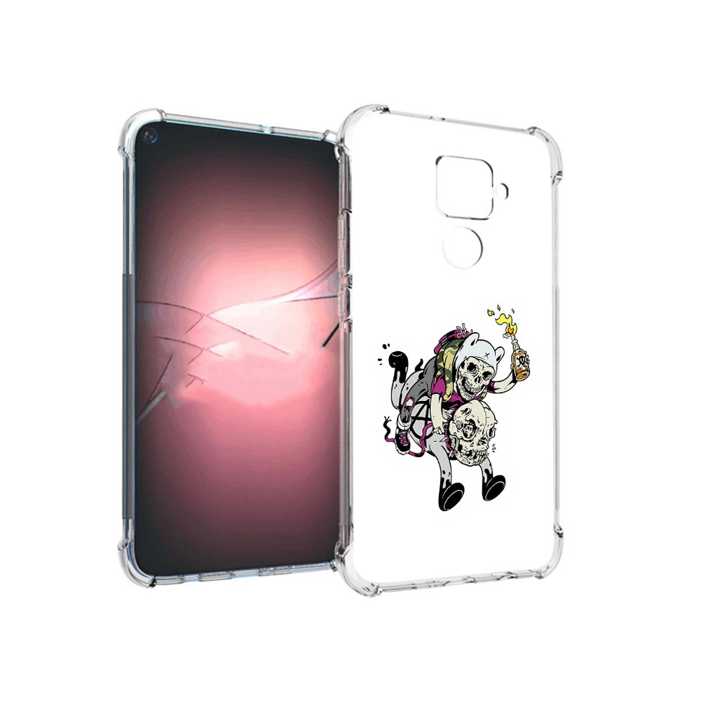 Чехол MyPads Tocco для Huawei Nova 5i Pro время приключений скелеты
