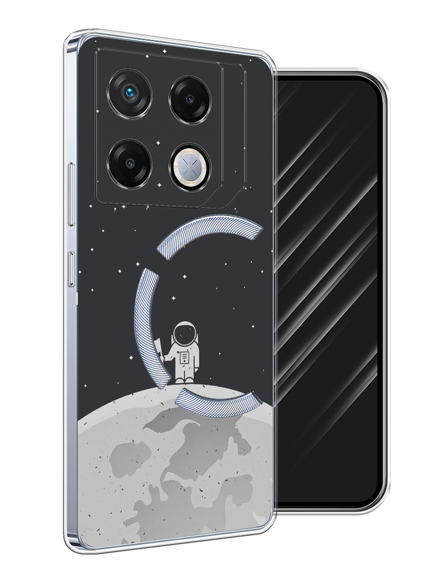 

Чехол Awog на Infinix GT 20 Pro "Первый на Луне", Черный, 3106250-1