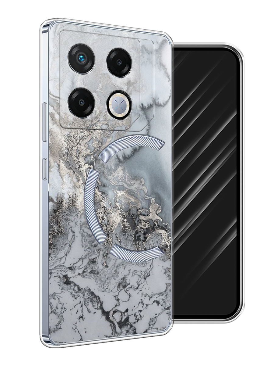 

Чехол Awog на Infinix GT 20 Pro "Морозная лавина серая", Серый;серебристый, 3106250-1