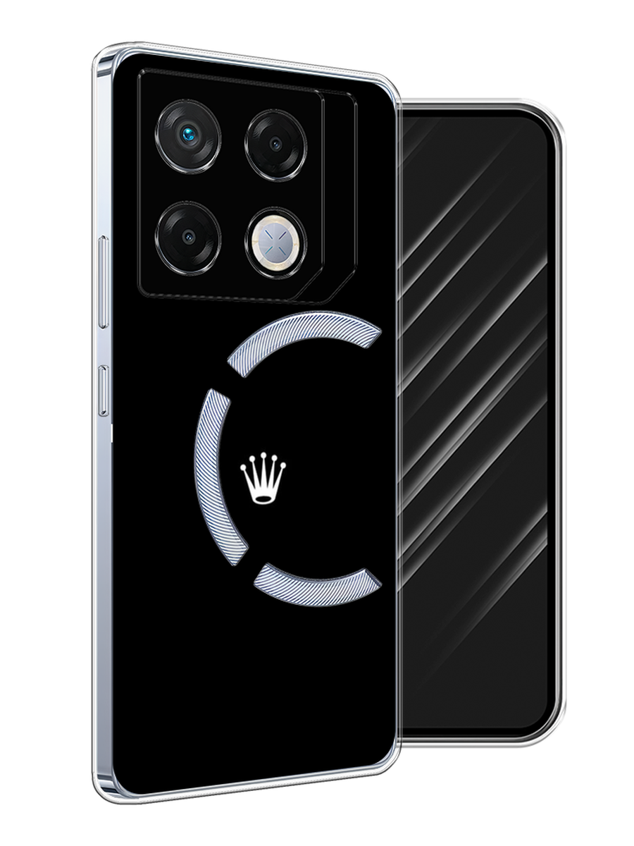 

Чехол Awog на Infinix GT 20 Pro "Белая корона на черном фоне", Черный, 3106250-1