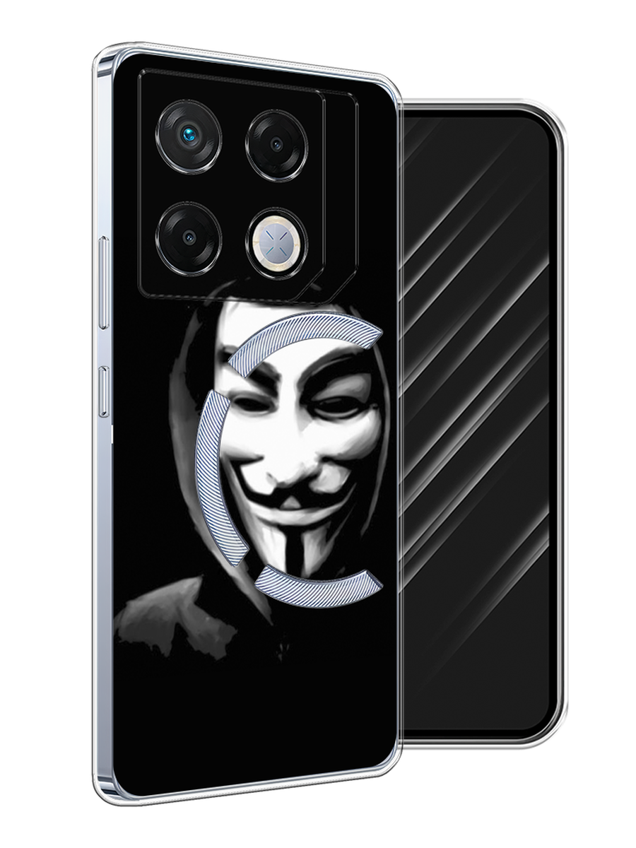 

Чехол Awog на Infinix GT 20 Pro "Анонимус", Черный;серый;белый, 3106250-1