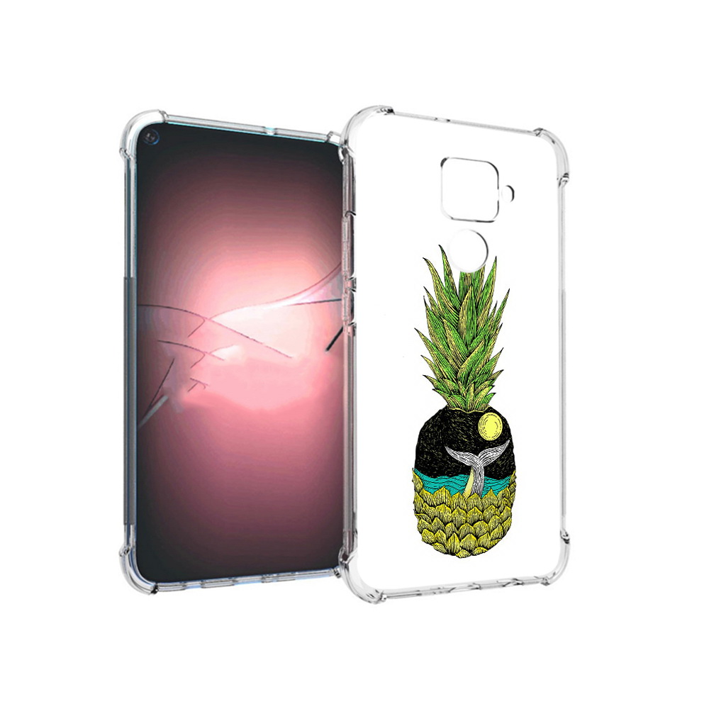 

Чехол MyPads Tocco для Huawei Nova 5i Pro ананас с китом, Прозрачный, Tocco