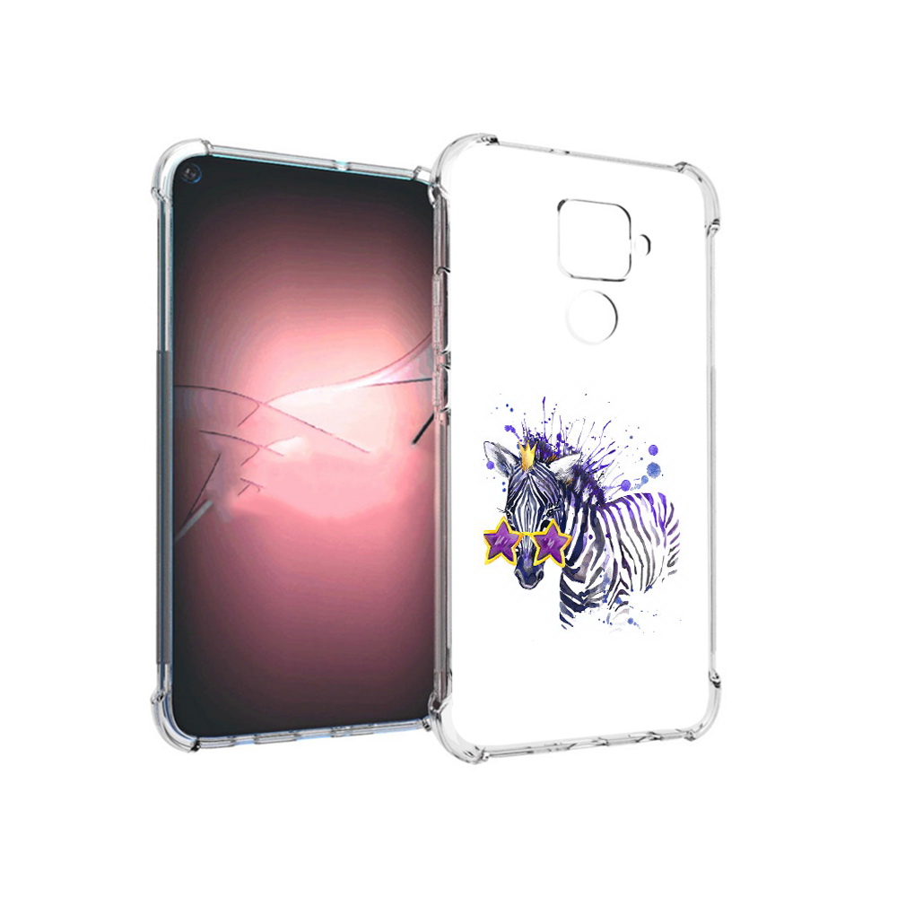 

Чехол MyPads Tocco для Huawei Nova 5i Pro акварельная зебра, Прозрачный, Tocco