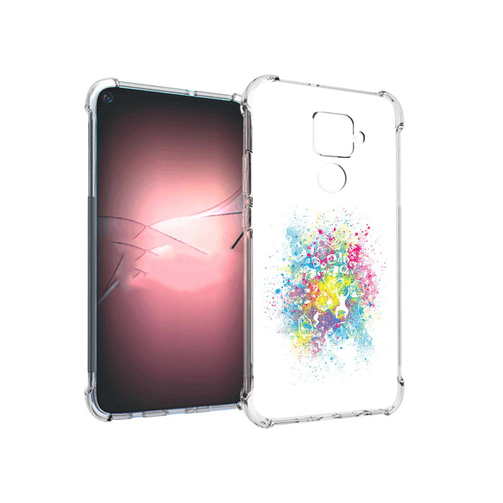 

Чехол MyPads Tocco для Huawei Nova 5i Pro акварель абстракция, Прозрачный, Tocco