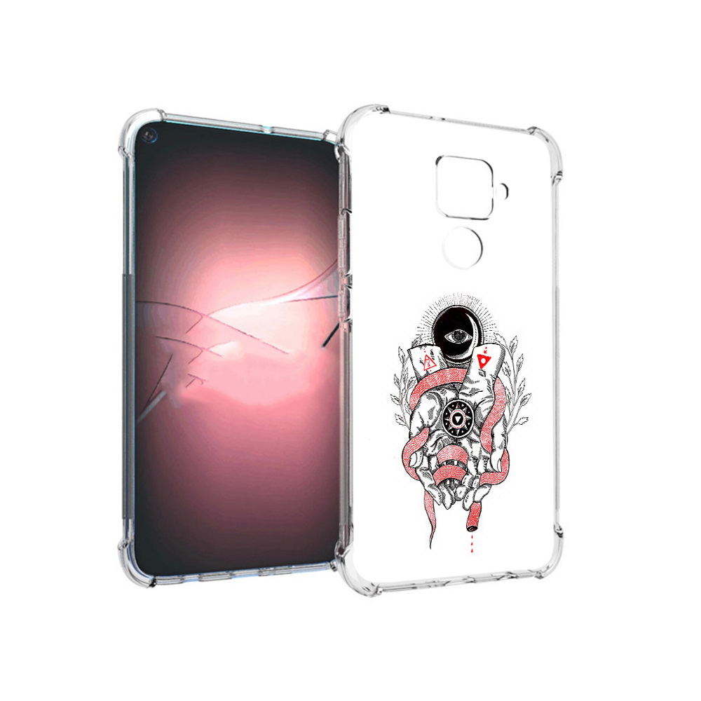 

Чехол MyPads Tocco для Huawei Nova 5i Pro абстрация связанные руки, Прозрачный, Tocco
