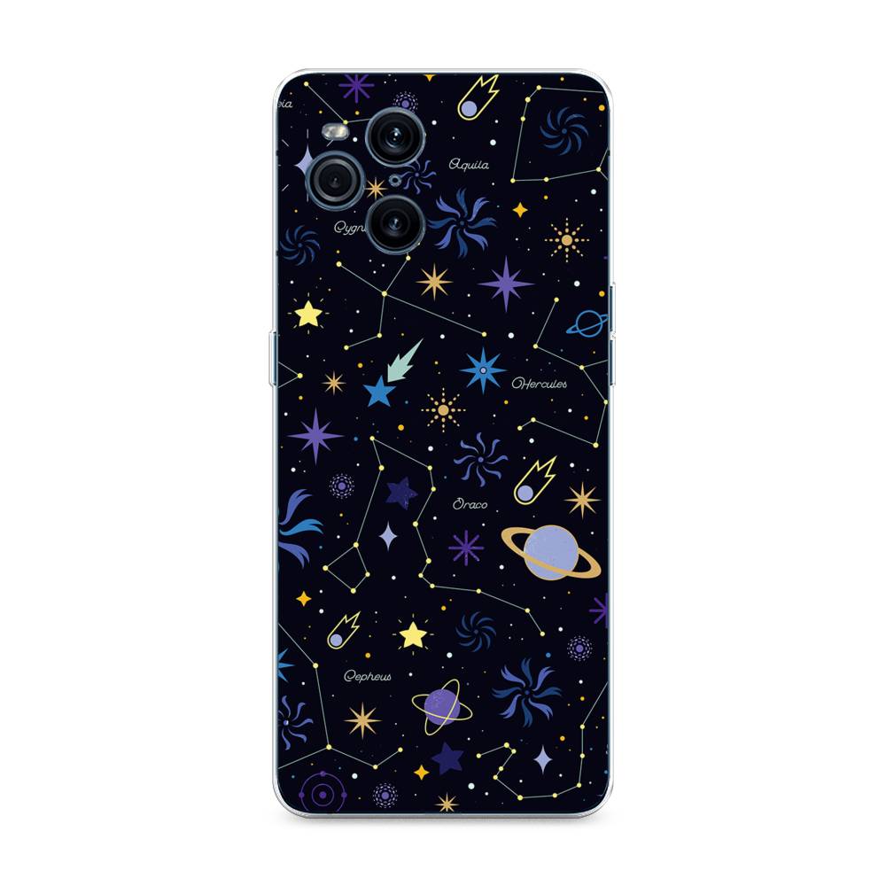 

Чехол для Oppo Find X3 Pro "Цветной космос", Желтый, 255750-2