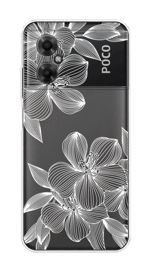 

Чехол на Xiaomi Poco M4 5G "Крокус", Белый;прозрачный, 316550-1
