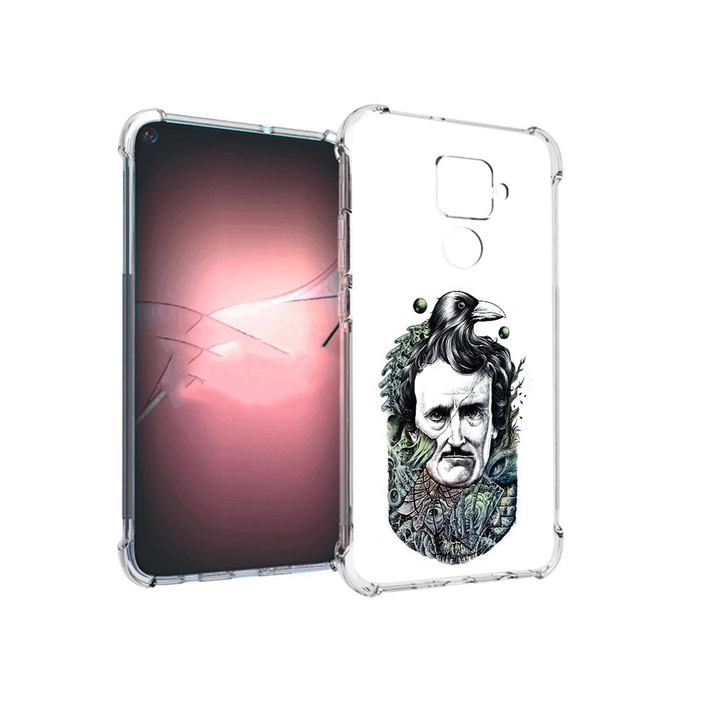 

Чехол MyPads Tocco для Huawei Nova 5i Pro Эдгар Аллан с вороном, Прозрачный, Tocco